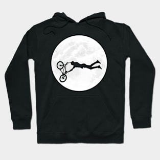 Cyclist Shadow in Full Moon Hoodie